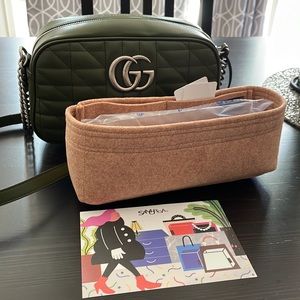 Samorga Gucci Marmont Matelasse purse felt insert